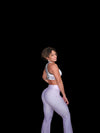 Leggings évasés Cyan