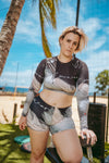 Crop Top Manches Longues Femme – Plume Légère