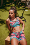 Brassière de Sport Rembourrée Précision Croix Turquoise