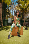Brassière de Sport Rembourrée Précision Vert Paon