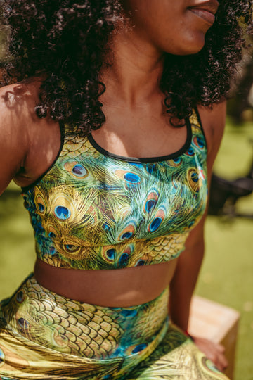 Brassière de Sport Rembourrée Précision Vert Paon