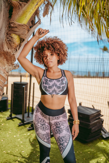 Brassière de Sport Rembourrée Précision Rose Vectorielle