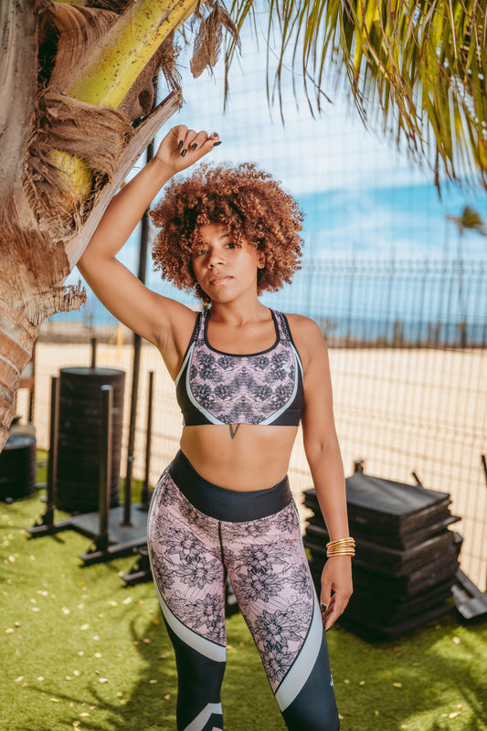 Legging d’Entraînement Rose Vectorielle