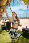 Brassière de Sport Rembourrée Précision Vert Citron