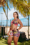 Short Court Femme Jolie Fleur