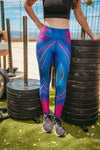 Legging d’Entraînement Lumières Stroboscopiques Violettes