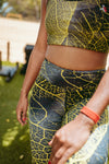 Legging d’Entraînement Feuille Dorée