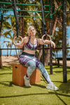 Legging d’Entraînement Rose Textile