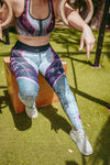 Legging d’Entraînement Rose Textile