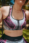 Brassière de Sport Rembourrée Précision Rose Textile