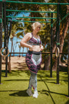 Legging d’Entraînement Rose Textile