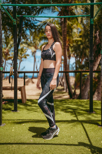 Legging d’Entraînement Camouflage Noir