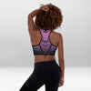 Brassière de Sport Rembourrée Précision Feuilles Roses Mélangées
