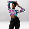 Crop Top Manches Longues Verte Femme – Passion Sportive