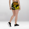 Short Court Femme Jaune Graffiti