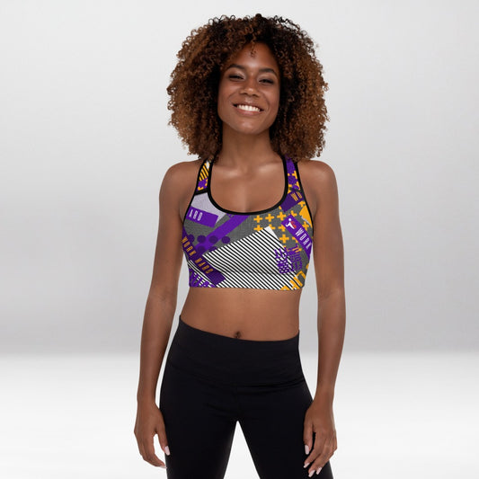 Brassière de Sport Rembourrée Précision Croix Violette