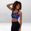 Brassière de Sport Rembourrée Précision Nuit de Givre Violette