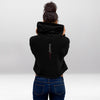 Sweat Court à Capuche Noir Femme | Code-Barres Édition Épuisée