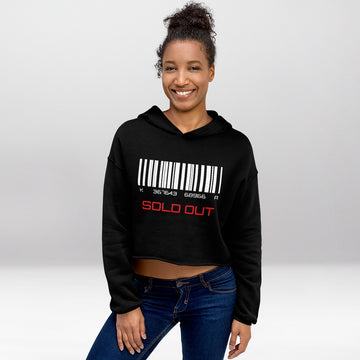 Sweat Court à Capuche Noir Femme | Code-Barres Édition Épuisée