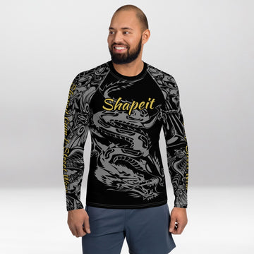 Rashguard Homme Noir Ajusté Musclé – Année du Dragon