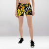Short Court Femme Jaune Graffiti
