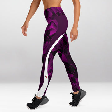 Legging d’Entraînement Labyrinthe Violet Miroir