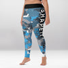 Legging d’Entraînement Camouflage Étoilé Bleu