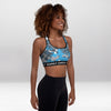 Brassière de Sport Rembourrée Précision Camouflage Étoilé Bleu