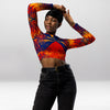 Crop Top Manches Longues Femme – La Réunion en Couleurs