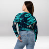 Crop Top Manches Longues Femme – Jade Graffiti