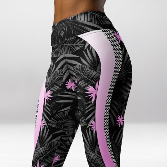 Legging d’Entraînement Fleur Sombre