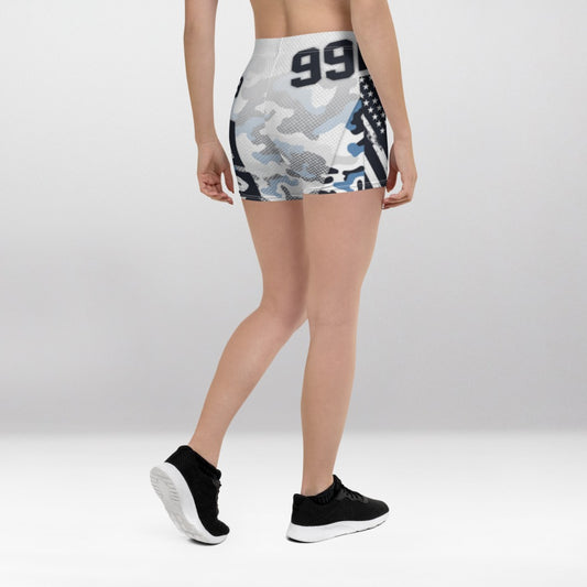 Short Court Femme Football Américain Bleu