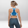 Brassière de Sport Rembourrée Précision Teinte Bleue