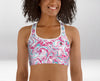 Brassière de Sport Rembourrée Précision Rose Hydrographique