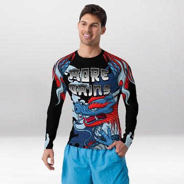 Rashguard Homme Ajusté Musclé – Dragon Éternel