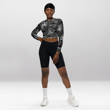 Crop Top Manches Longues Noire Femme – Passion Sportive