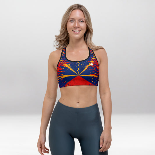 Brassière de Sport Rembourrée Précision La Réunion en Couleurs