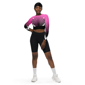 Crop Top Manches Longues Femme – Évasion Rose