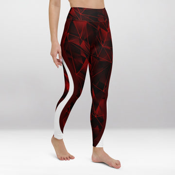 Legging d’Entraînement Labyrinthe Rouge Miroir