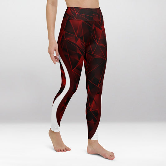 Legging d’Entraînement Labyrinthe Rouge Miroir