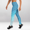 Legging d’Entraînement Éclats de Cristal Bleu