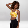 Brassière de Sport Rembourrée Jaune Baiser du Soleil