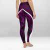 Legging d’Entraînement Labyrinthe Violet Miroir