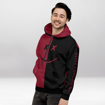 Sweat à Capuche Rouge & Noir