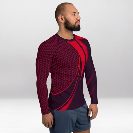 Rashguard Homme Ajusté Musclé – Bordeaux