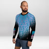Rashguard Homme Ajusté Musclé – Dégradé Bleu