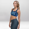 Brassière de Sport Rembourrée Précision Nuit de Givre Bleu