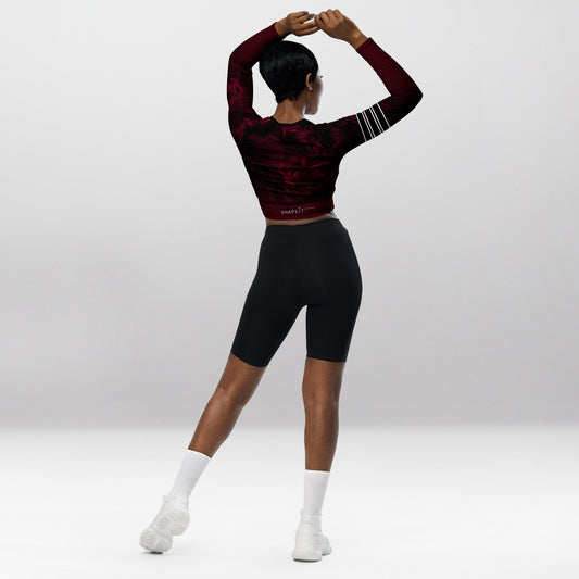 Crop Top Manches Longues Femme – Lys Rouge