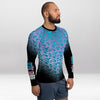 Rashguard Homme Ajusté Musclé – Dégradé Bleu