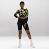 Crop Top Manches Longues Femme – Football Américain Jaune